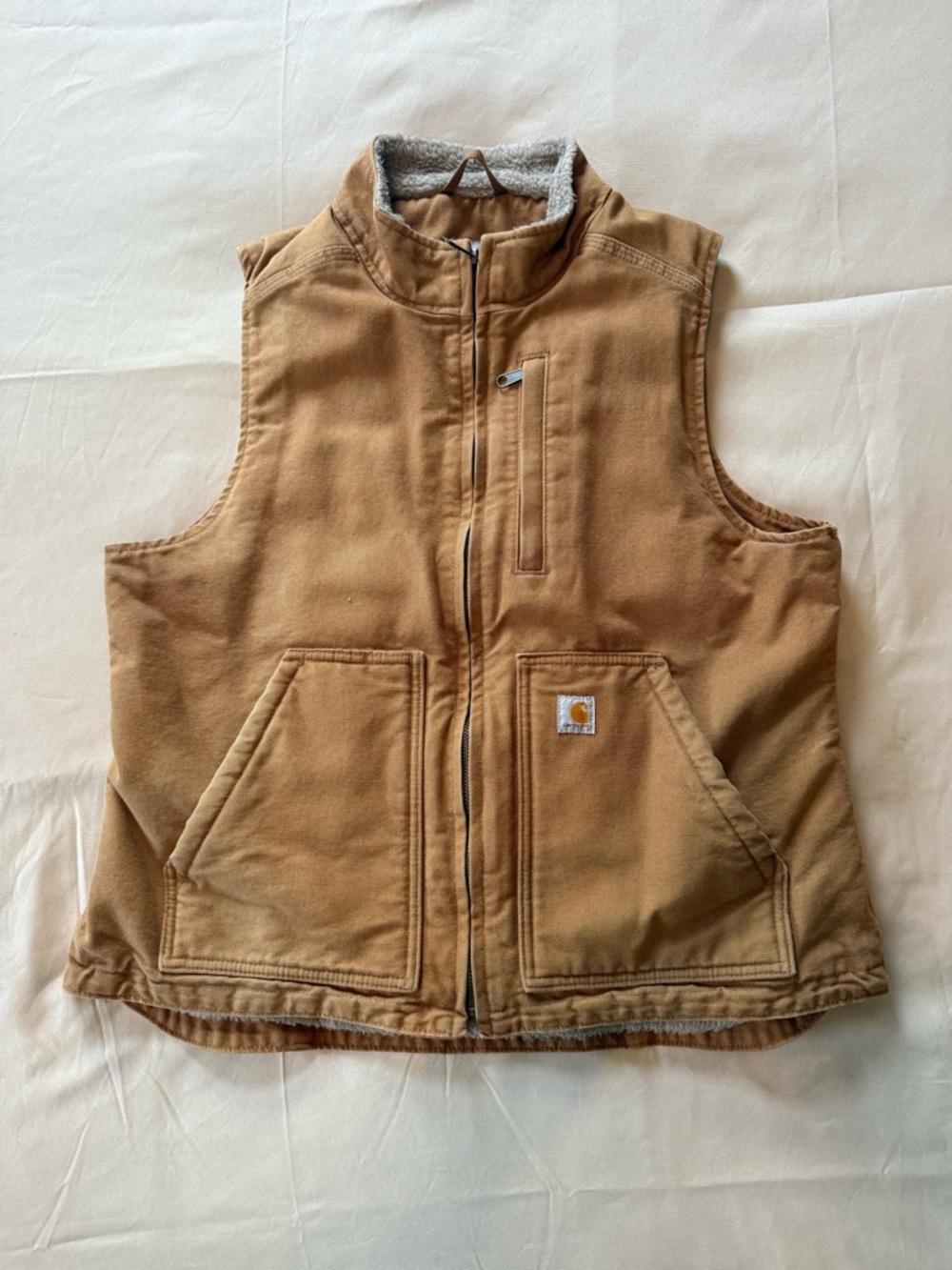 Carhartt Tan Duck Insulated Work Vest